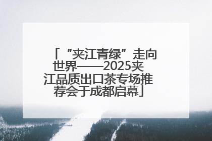 “夹江青绿”走向世界——2025夹江品质出口茶专场推荐会于成都启幕