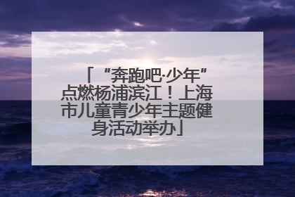 “奔跑吧·少年”点燃杨浦滨江！上海市儿童青少年主题健身活动举办