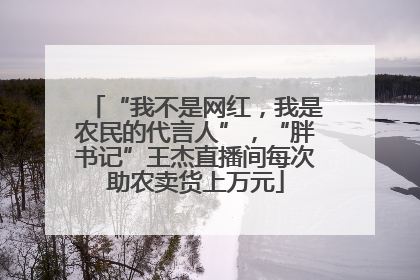 “我不是网红，我是农民的代言人”，“胖书记”王杰直播间每次助农卖货上万元