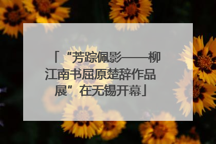 “芳踪佩影——柳江南书屈原楚辞作品展”在无锡开幕
