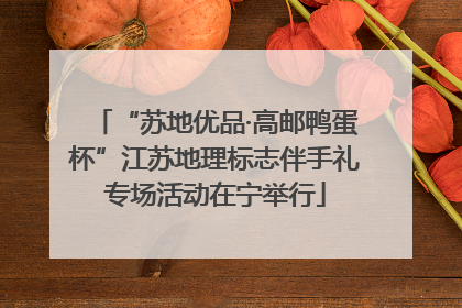 “苏地优品·高邮鸭蛋杯”江苏地理标志伴手礼专场活动在宁举行