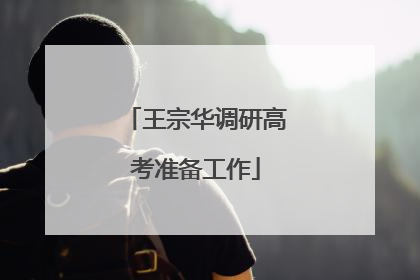 王宗华调研高考准备工作