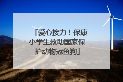 爱心接力！保康小学生救助国家保护动物冠鱼狗
