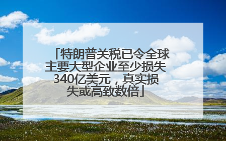 特朗普关税已令全球主要大型企业至少损失340亿美元，真实损失或高致数倍