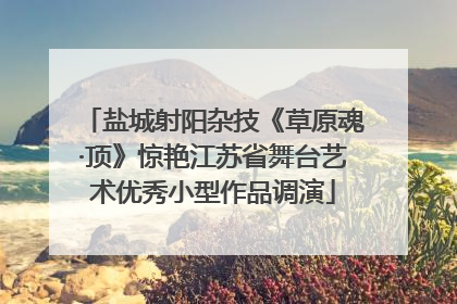 盐城射阳杂技《草原魂·顶》惊艳江苏省舞台艺术优秀小型作品调演