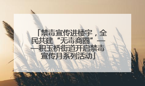 禁毒宣传进楼宇，全民共建“无毒商圈”——积玉桥街道开启禁毒宣传月系列活动