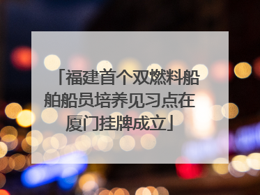 福建首个双燃料船舶船员培养见习点在厦门挂牌成立
