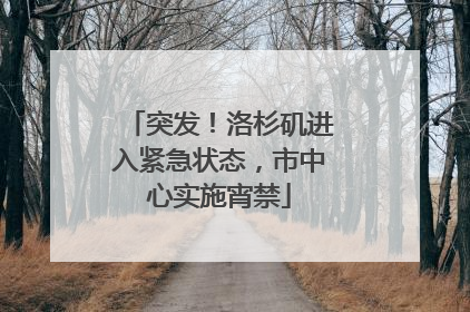 突发！洛杉矶进入紧急状态，市中心实施宵禁