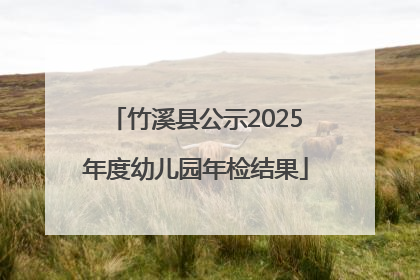 竹溪县公示2025年度幼儿园年检结果