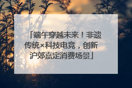端午穿越未来！非遗传统×科技电竞，创新沪郊嘉定消费场景