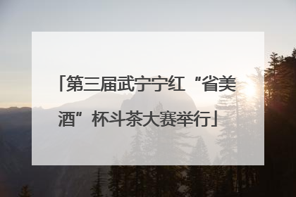 第三届武宁宁红“省美酒”杯斗茶大赛举行
