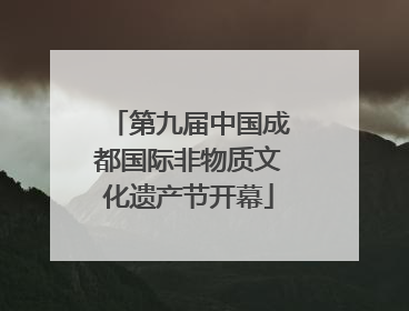 第九届中国成都国际非物质文化遗产节开幕
