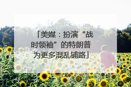 美媒：扮演“战时领袖”的特朗普为更多混乱铺路