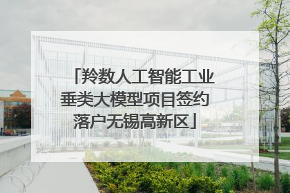 羚数人工智能工业垂类大模型项目签约落户无锡高新区