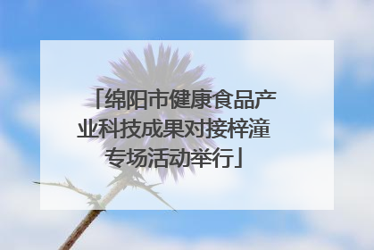 绵阳市健康食品产业科技成果对接梓潼专场活动举行