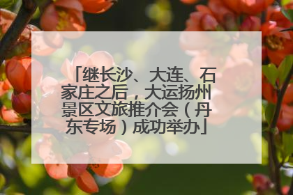 继长沙、大连、石家庄之后，大运扬州景区文旅推介会（丹东专场）成功举办