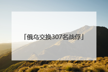 俄乌交换307名战俘