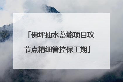 佛坪抽水蓄能项目攻节点精细管控保工期
