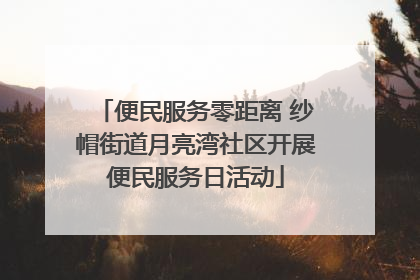 便民服务零距离 纱帽街道月亮湾社区开展便民服务日活动
