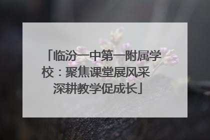 临汾一中第一附属学校：聚焦课堂展风采 深耕教学促成长