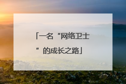 一名“网络卫士”的成长之路