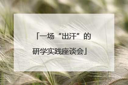 一场“出汗”的研学实践座谈会