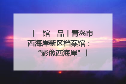 一馆一品丨青岛市西海岸新区档案馆：“影像西海岸”