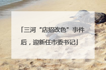 三河“店招改色”事件后，迎新任市委书记