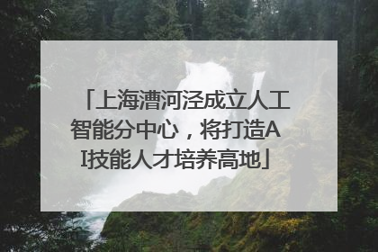 上海漕河泾成立人工智能分中心，将打造AI技能人才培养高地