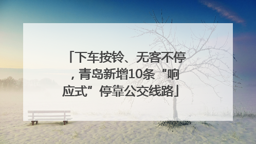 下车按铃、无客不停，青岛新增10条“响应式”停靠公交线路