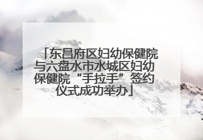 东昌府区妇幼保健院与六盘水市水城区妇幼保健院“手拉手”签约仪式成功举办