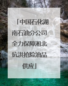 中国石化湖南石油分公司全力保障湘北抗洪抢险油品供应