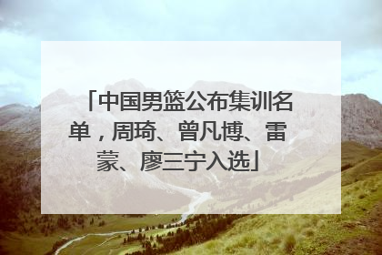 中国男篮公布集训名单，周琦、曾凡博、雷蒙、廖三宁入选