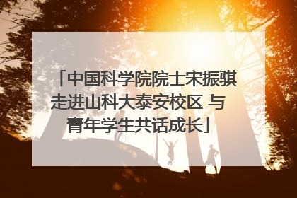 中国科学院院士宋振骐走进山科大泰安校区 与青年学生共话成长