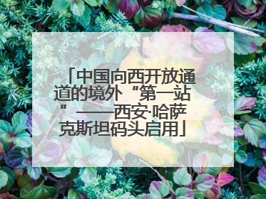 中国向西开放通道的境外“第一站”——西安·哈萨克斯坦码头启用
