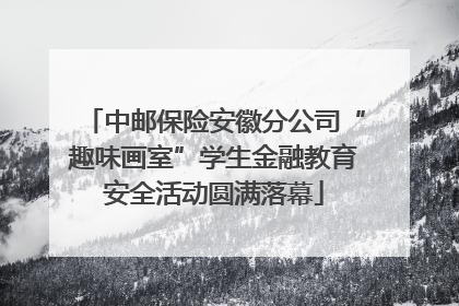 中邮保险安徽分公司“趣味画室”学生金融教育安全活动圆满落幕