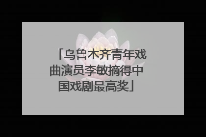 乌鲁木齐青年戏曲演员李敏摘得中国戏剧最高奖