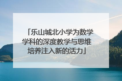 乐山城北小学为数学学科的深度教学与思维培养注入新的活力