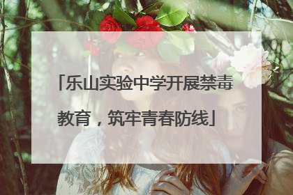 乐山实验中学开展禁毒教育，筑牢青春防线