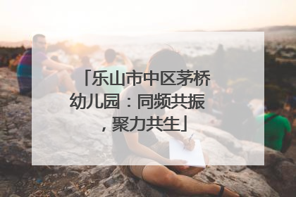 乐山市中区茅桥幼儿园：同频共振，聚力共生
