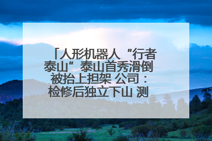 人形机器人“行者泰山”泰山首秀滑倒被抬上担架 公司：检修后独立下山 测试就是为暴露问题
