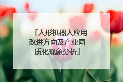 人形机器人应用改进方向及产业同质化现象分析