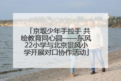 京堰少年手拉手 共绘教育同心圆——东风22小学与北京景风小学开展对口协作活动