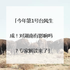 今年第1号台风生成！对湖南有影响吗？专家解读来了