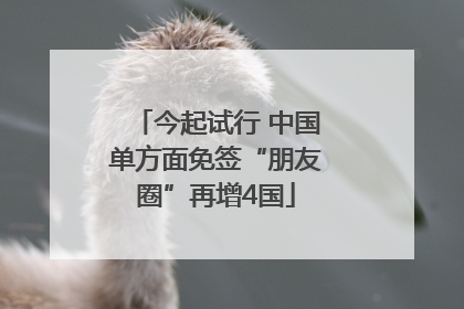 今起试行 中国单方面免签“朋友圈”再增4国