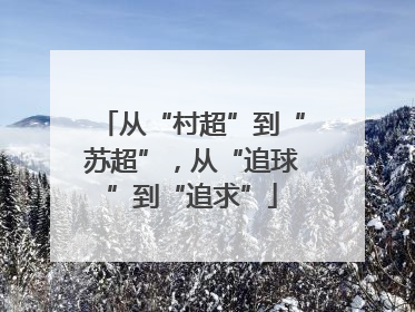 从“村超”到“苏超”，从“追球”到“追求”