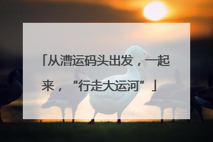 从漕运码头出发，一起来，“行走大运河”