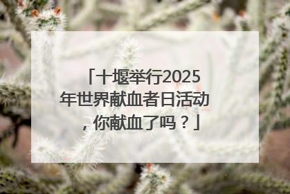十堰举行2025年世界献血者日活动，你献血了吗？