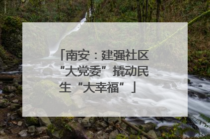 南安：建强社区“大党委”撬动民生“大幸福”
