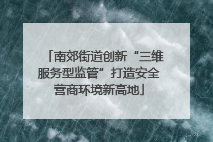 南郊街道创新“三维服务型监管”打造安全营商环境新高地